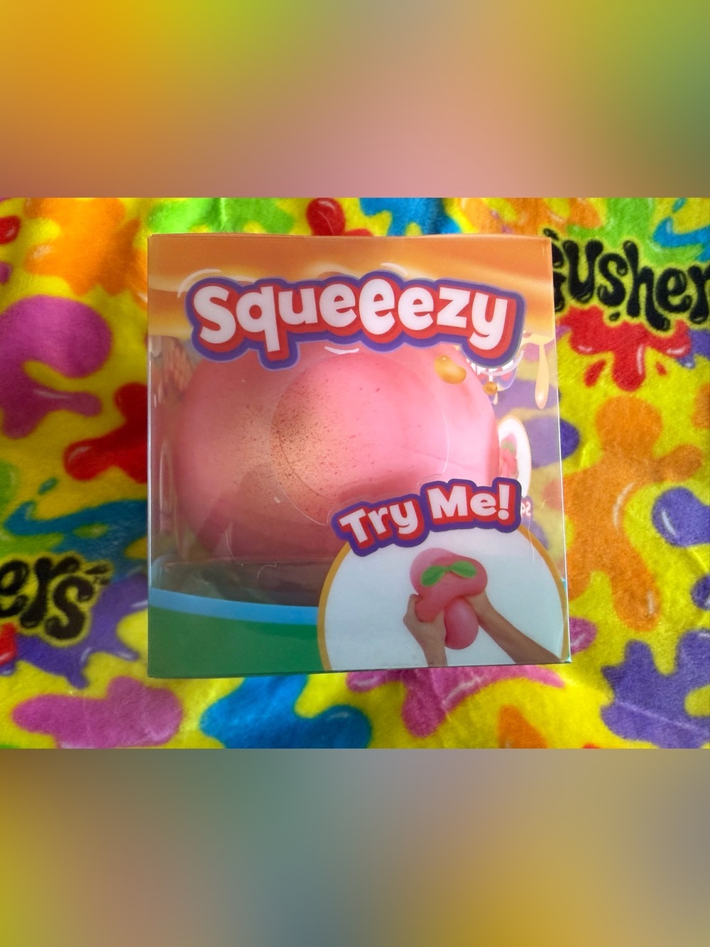 NIB Squeezy Peach Squishy Sensory Toy QUICK SHIP